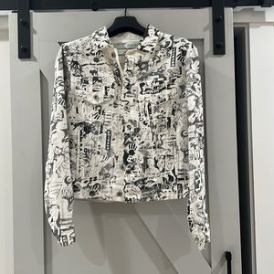 Off-white graphic denim jacket size 40